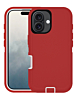 Heavy Duty Case for iPhone 16 (RED & WHITE) (Only Ground Shipping)