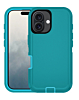 Heavy Duty Case for iPhone 16 (TEAL & WHITE) (Only Ground Shipping)