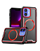 Non - Slip Translucent Matte Wireless Charging Case - BLACK & RED for iPhone 16 (Only Ground Shipping)