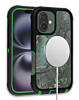 Wireless Charging Heavy Duty Case - CAMO GREEN for iPhone 16 (Only Ground Shipping)