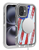 Wireless Charging Heavy Duty Case - US FLAG for iPhone 16 (Only Ground Shipping)