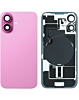 Back Glass with MagSafe Magnet & NFC & Flashlight Flex for iPhone 16 (NO LOGO) (PINK)