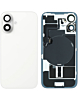 Back Glass with MagSafe Magnet & NFC & Flashlight Flex for iPhone 16 (NO LOGO) (WHITE)