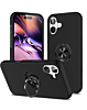 Dual Layer Case with Magnetic Ring - BLACK for iPhone 16 (Only Ground Shipping)