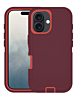 Heavy Duty Case for iPhone 16 (MAROON & RED) (Only Ground Shipping)