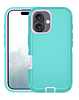 Heavy Duty Case for iPhone 16 (TEAL & PINK) (Only Ground Shipping)