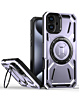 Full-Body Rugged Shockproof Case with Built-in Ring Holder - PURPLE for iPhone 16 (Only Ground Shipping)