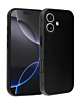 Full Cover New Design Silicone Case - BLACK for iPhone 16 (Only Ground Shipping)