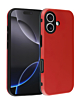 Full Cover New Design Silicone Case - RED for iPhone 16 (Only Ground Shipping)