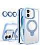 Magnetic Clear Case with 2 Kickstand & Camera Lens - LIGHT BLUE for iPhone 16 (Only Ground Shipping)