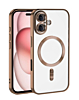 iPhone 16 Plus Shiny Wireless Charging Clear Case - GOLD (Only Ground Shipping)