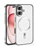 iPhone 16 Plus Shiny Wireless Charging Clear Case - SILVER (Only Ground Shipping)