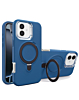 Support Heavy Duty Case with Wireless Charging Kickstand - ROYAL BLUE for iPhone 16 (Only Ground Shipping)