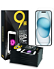 Buy the clear tempered glass for iPhone 16 with 2.5D design in a pack of 10.