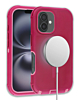 Wireless Charging Heavy Duty Case - PINK & PINK for iPhone 16 (Only Ground Shipping)