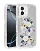 Flower Design Transparent Case with Wireless Charger - Style 3 for iPhone 16 (Only Ground Shipping)