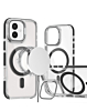 Thin Magnetic Clear Case with Camera Stand Kickstand - BLACK for iPhone 16 (Only Ground Shipping)