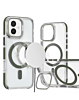 Thin Magnetic Clear Case with Camera Stand Kickstand - GRAY for iPhone 16 (Only Ground Shipping)