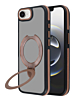 Matte Transparent Case with Wireless Charging Kickstand - (DARK BROWN) for iPhone 16e / 17e (Only Ground Shipping)