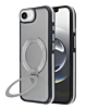 Matte Transparent Case with Wireless Charging Kickstand - (GRAY) for iPhone 16e / 17e (Only Ground Shipping)
