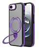 Matte Transparent Case with Wireless Charging Kickstand - (PURPLE) for iPhone 16e / 17e (Only Ground Shipping)