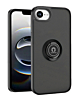 Hard PC Rear / Soft TPU Colorful Border Case with I-ring Holder - (BLACK) for iPhone 16e / 17e (Only Ground Shipping)