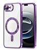 Shiny Wireless Charging Clear Case - (DARK PURPLE) for iPhone 16e / 17e (Only Ground Shipping)