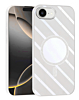 Magnetic Mirror Phone Case with Wireless Charging - WHITE for iPhone 16E (Only Ground Shipping)