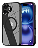 Shiny Magnetic Clear Cases - BLACK for iPhone 16 Plus (Only Ground Shipping)