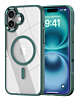 Shiny Magnetic Clear Cases - GREEN for iPhone 16 Plus (Only Ground Shipping)