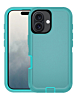 Heavy Duty Case for iPhone 16 Plus (LIGHT TEAL) (Only Ground Shipping)