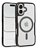 Glossy & Transparent Magnetic Case - BLACK for iPhone 16 Plus (Only Ground Shipping)
