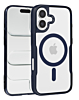 Glossy & Transparent Magnetic Case - DARK BLUE for iPhone 16 Plus (Only Ground Shipping)