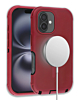 Wireless Charging Heavy Duty Case - RED & BLACK for iPhone 16 Plus (Only Ground Shipping)