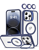 Transpalet Silicone case & Camera stand with Camera Lens - DARK BLUE for iPhone 16 Pro (Only Ground Shipping)