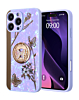 Luxury Diamond Shiny Cases with Butterfly Ring - PURPLE for iPhone 16 Pro (Only Ground Shipping)
