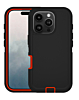 Heavy Duty Case for iPhone 16 Pro (BLACK & RED) (Only Ground Shipping)