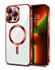 Shiny Wireless Charging Clear Case - RED for iPhone 16 Pro (Only Ground Shipping)