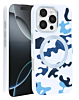 Camouflage Design Wireless Charging Case - WHITE for iPhone 16 Pro / 17 (Only Ground Shipping)