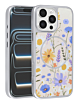 Dual Layer Flower Design Magsafe Cases - BEIGE for iPhone 16 Pro (Only Ground Shipping)