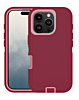 Heavy Duty Case for iPhone 16 Pro Max (MAROON & PINK) (Only Ground Shipping)