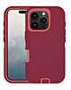 Heavy Duty Case for iPhone 16 Pro Max (MAROON & RED) (Only Ground Shipping)