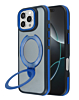 Matte Transparent Case with Wireless Charging Kickstand - BLUE for iPhone 16 Pro Max (Only Ground Shipping)