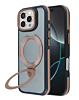 Matte Transparent Case with Wireless Charging Kickstand - DARK BROWN for iPhone 16 Pro Max (Only Ground Shipping)