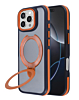 Matte Transparent Case with Wireless Charging Kickstand - ORANGE for iPhone 16 Pro Max (Only Ground Shipping)