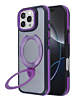 Matte Transparent Case with Wireless Charging Kickstand - PURPLE for iPhone 16 Pro Max (Only Ground Shipping)