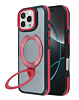 Matte Transparent Case with Wireless Charging Kickstand - RED for iPhone 16 Pro Max (Only Ground Shipping)
