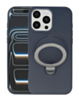 Pastel Shield Carbon Fiber Magnetic Kickstand Case (NAVY BLUE) for iPhone 16 Pro Max (Only Ground Shipping)