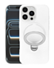 Pastel Shield Carbon Fiber Magnetic Kickstand Case (WHITE) for iPhone 16 Pro Max (Only Ground Shipping)