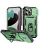 Dual Layers Hybrid Case (GREEN) for iPhone 16 Pro Max with Metal Ring and Camera Protector (Only Ground Shipping)